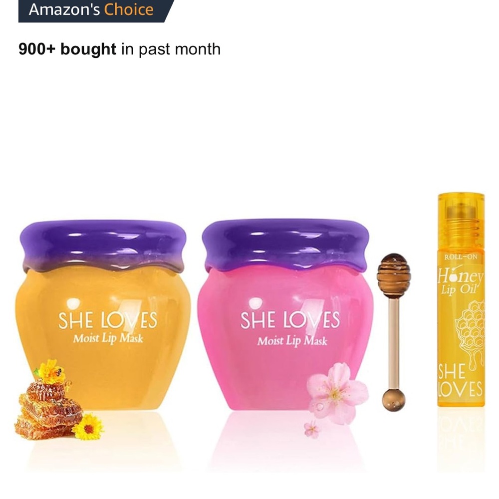 She Loves Moist Lip Mask and Honey Lip Oil Set
